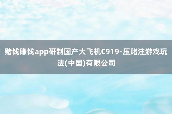 赌钱赚钱app研制国产大飞机C919-压赌注游戏玩法(中国)有限公司