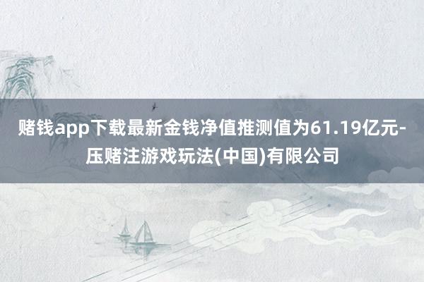 赌钱app下载最新金钱净值推测值为61.19亿元-压赌注游戏玩法(中国)有限公司