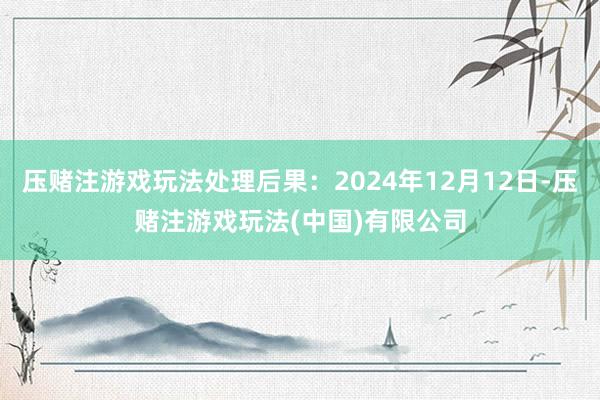 压赌注游戏玩法处理后果：2024年12月12日-压赌注游戏玩法(中国)有限公司